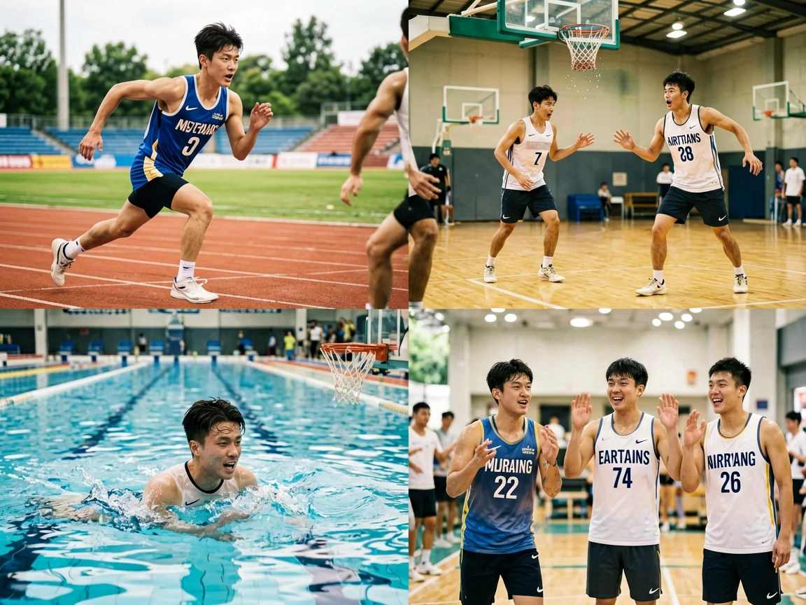 体育赛场准备,集锦